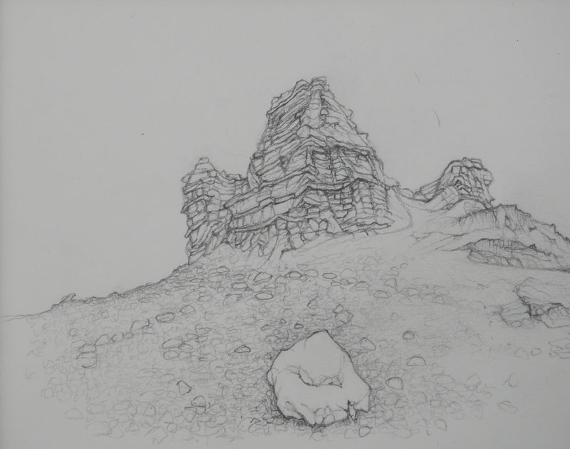 Cécile REIMS : La grande muraille II, Dessin original signé