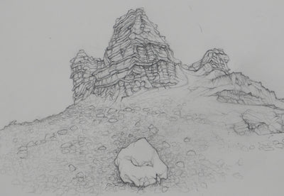 Cécile REIMS : La grande muraille II, Dessin original signé