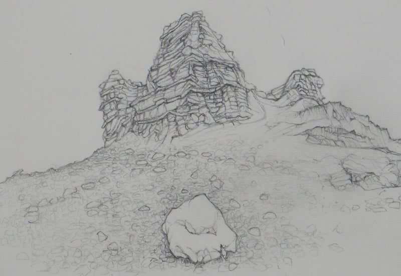 Cécile REIMS : La grande muraille II, Dessin original signé