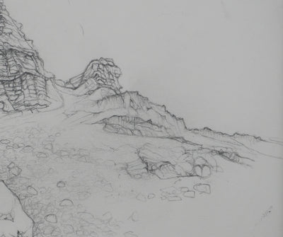Cécile REIMS : La grande muraille II, Dessin original signé