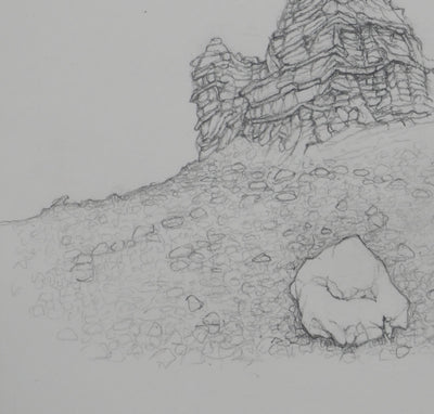 Cécile REIMS : La grande muraille II, Dessin original signé