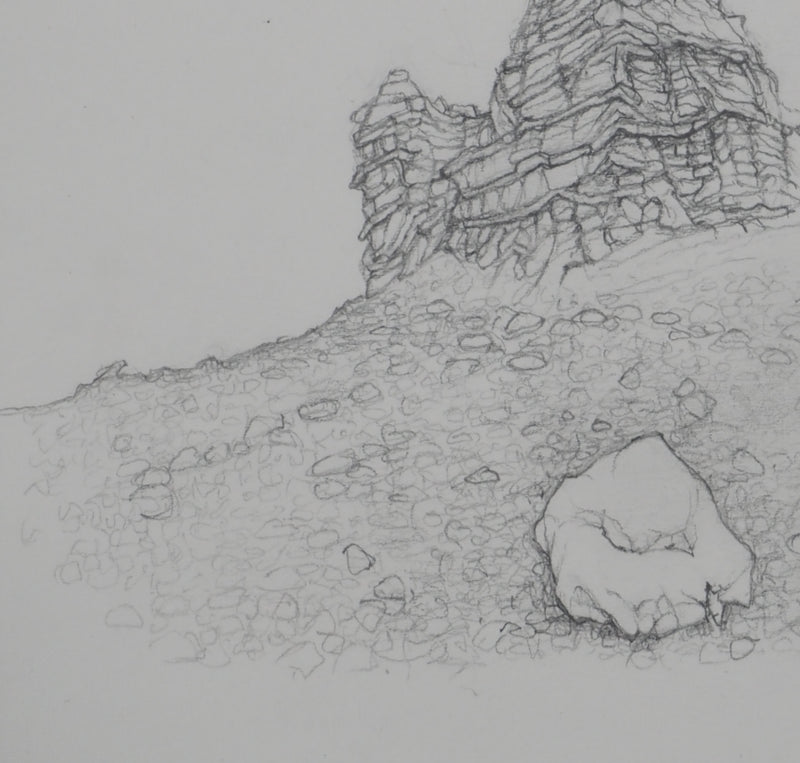 Cécile REIMS : La grande muraille II, Dessin original signé