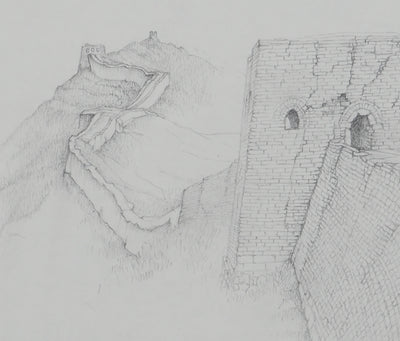 Cécile REIMS : La grande muraille III, Dessin original signé