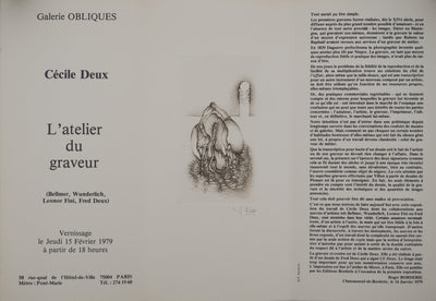 Fred DEUX : Sortant de l'eau, Gravure originale signée