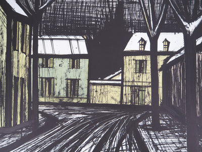 Bernard BUFFET : Village sous la neige, Lithographie originale (photo de détail 5) - Crédit photo : Galerie Art.Paris