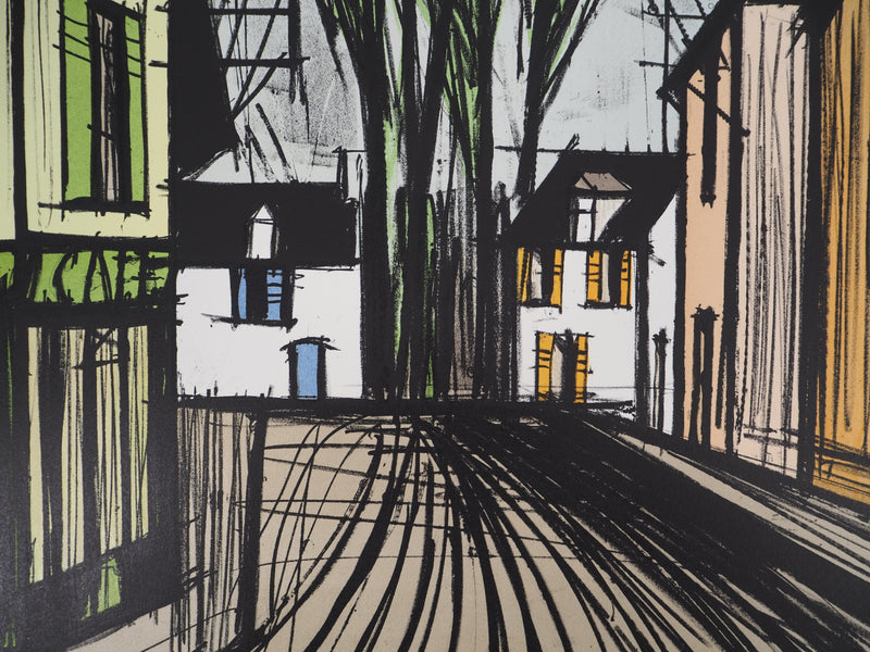 Bernard BUFFET : Village en Normandie,, Lithographie originale (photo de détail 6) - Crédit photo : Galerie Art.Paris