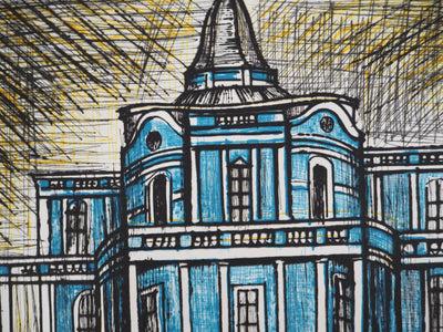 Bernard BUFFET : Saint-Pétersbourg, le Palais des glissades, Gravure originale (photo de détail 4) - Crédit photo : Galerie Art.Paris