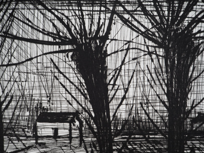 Bernard BUFFET : Saules au bord de la rivière, Gravure originale (photo de détail 7) - Crédit photo : Galerie Art.Paris