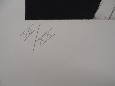 Jan MEIJER : L'équilibre, Gravure originale (photo de détail 10) - Crédit photo : Galerie Art.Paris