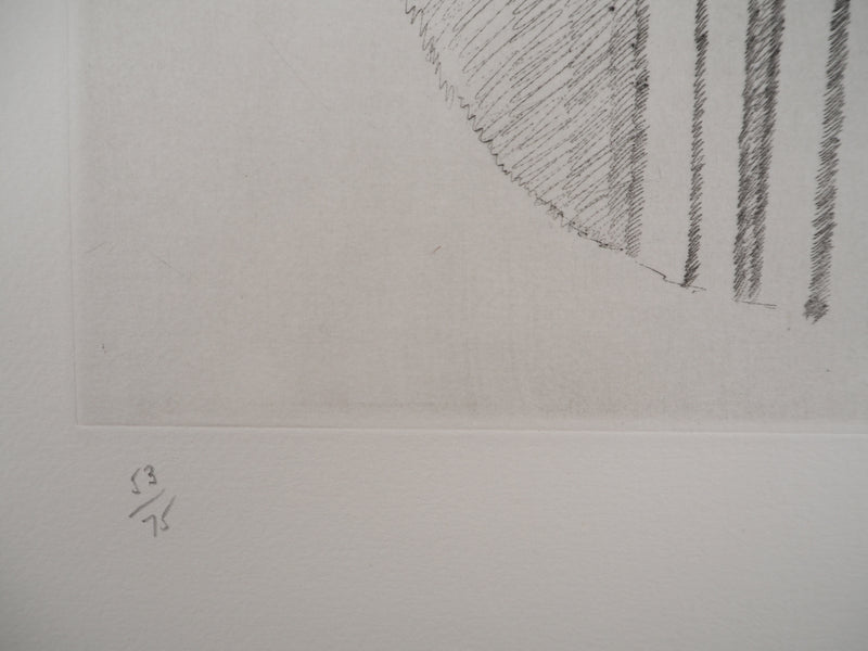 ARMAN : Archets emboités dans un violon, Gravure originale signée