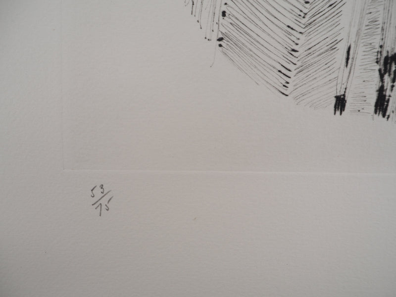 ARMAN : Accumulation de volutes de violons, Gravure originale signée