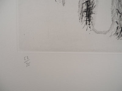 ARMAN : Accumulation de cordiers dans un violon, Gravure originale signée