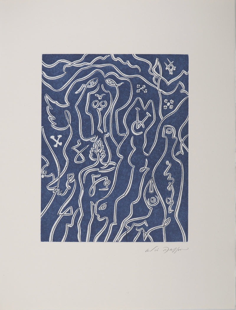 André MASSON : Joie à la plage, Gravure originale (vue générale) - Crédit photo : Galerie Art.Paris