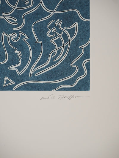 André MASSON : Ouragan, Gravure originale (photo de détail 2) - Crédit photo : Galerie Art.Paris