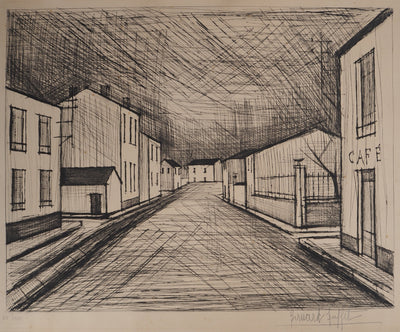Bernard BUFFET : Silence au village, Gravure originale (photo de détail 3) - Crédit photo : Galerie Art.Paris