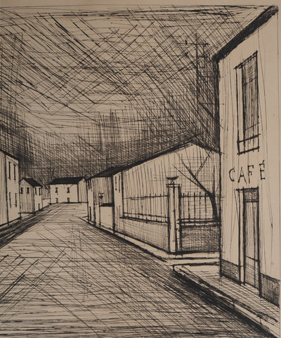 Bernard BUFFET : Silence au village, Gravure originale (photo de détail 5) - Crédit photo : Galerie Art.Paris