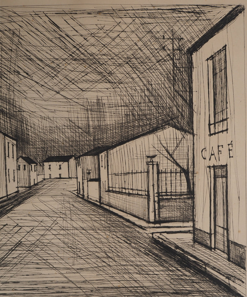 Bernard BUFFET : Silence au village, Gravure originale (photo de détail 5) - Crédit photo : Galerie Art.Paris