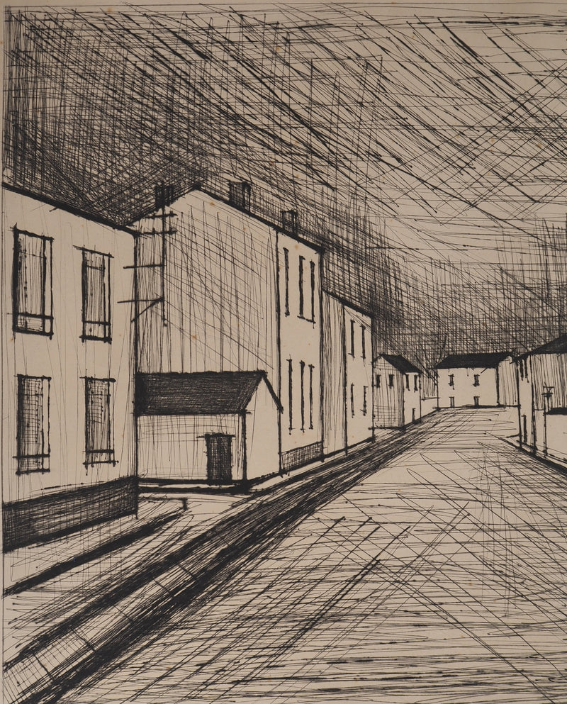 Bernard BUFFET : Silence au village, Gravure originale (photo de détail 4) - Crédit photo : Galerie Art.Paris