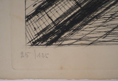 Bernard BUFFET : Silence au village, Gravure originale (photo de détail 6) - Crédit photo : Galerie Art.Paris