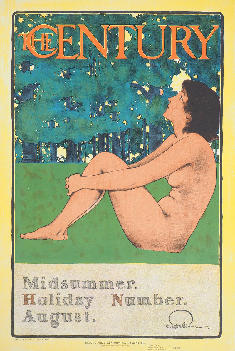 Maxfield PARRISH : The Century, Midsummer, Lithographie originale signée