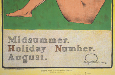 Maxfield PARRISH : The Century, Midsummer, Lithographie originale signée