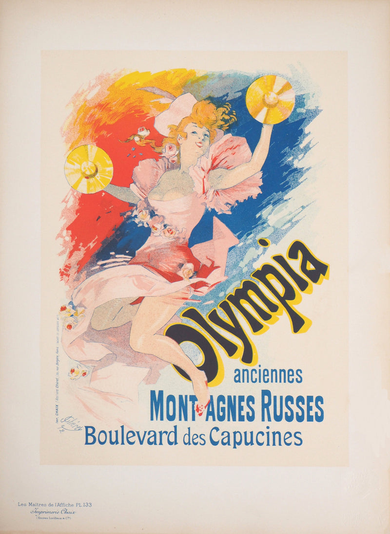 Jules CHERET : Au cabaret (Olympia), Lithographie originale signée