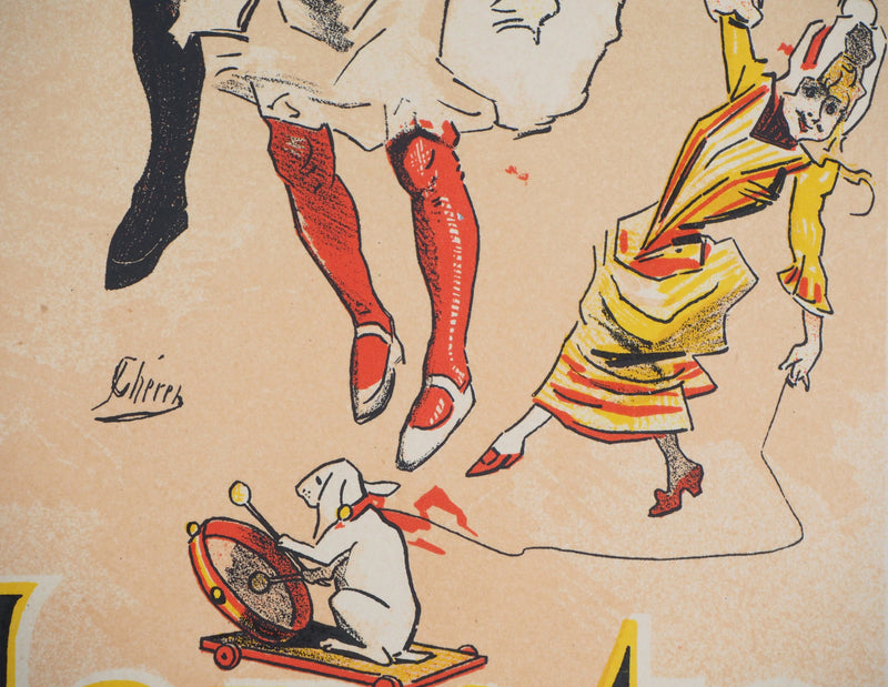 Jules CHERET : Les enfants joyeux, Lithographie originale signée