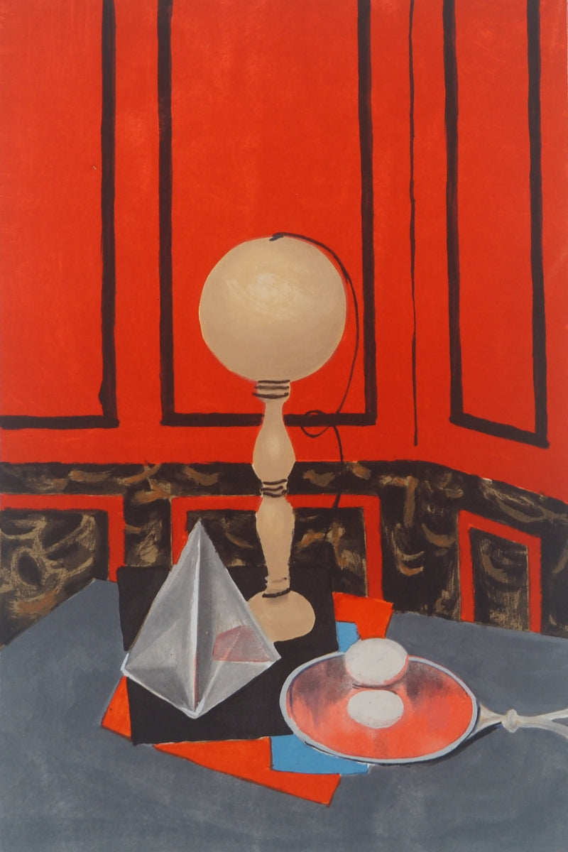 Roger CHAPELAIN-MIDY : Surréalisme : Nature morte au bilboquet, Lithographie originale (photo de détail 3) - Crédit photo : Galerie Art.Paris