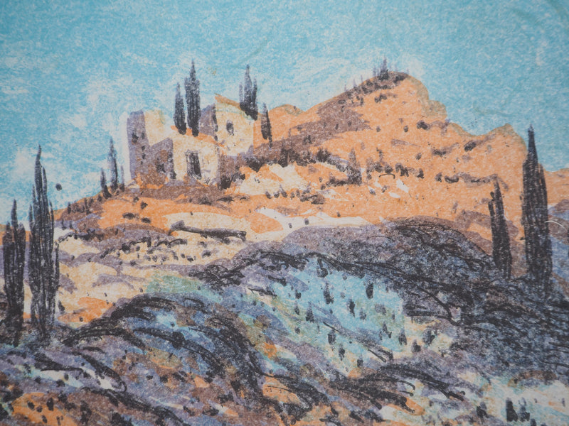 Maurice BUFFET : Paysage provençal, Lithographie originale (photo de détail 4) - Crédit photo : Galerie Art.Paris