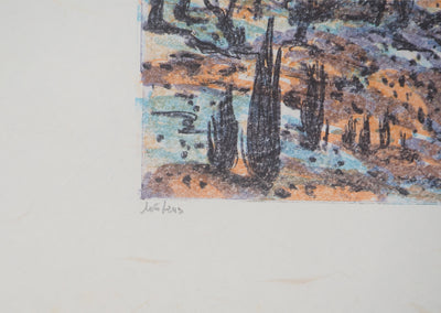 Maurice BUFFET : Paysage provençal, Lithographie originale (photo de détail 6) - Crédit photo : Galerie Art.Paris