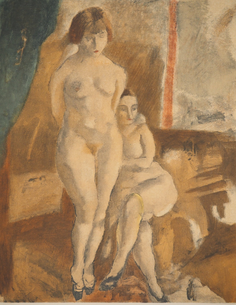 Jules PASCIN : Les deux muses, Lithographie originale (photo de détail 2) - Crédit photo : Galerie Art.Paris