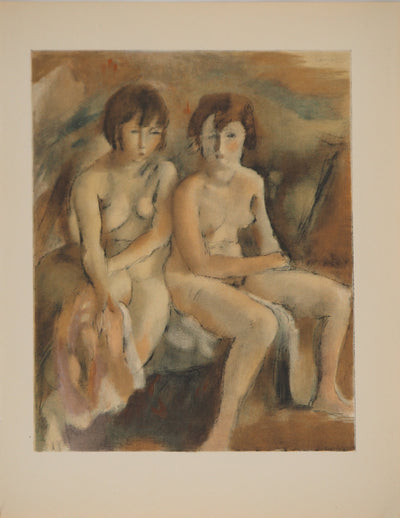 Jules PASCIN : Deux nus féminins, Lithographie originale (vue générale) - Crédit photo : Galerie Art.Paris