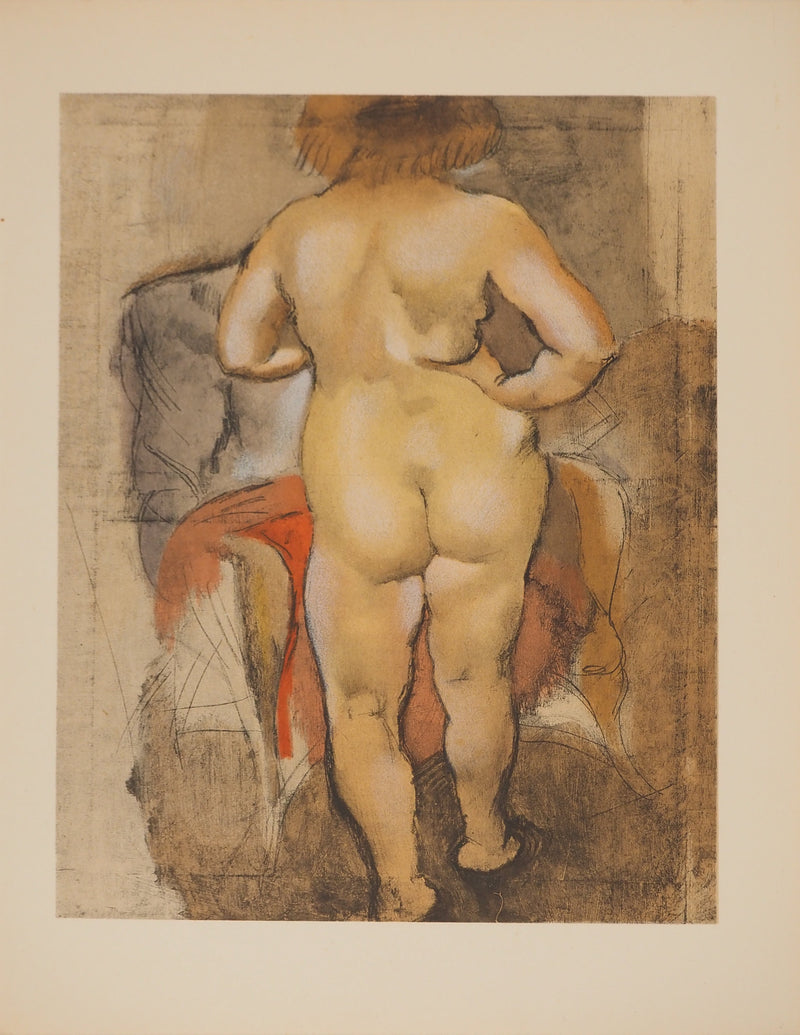 Jules PASCIN : Nu de dos, Lithographie originale (vue générale) - Crédit photo : Galerie Art.Paris