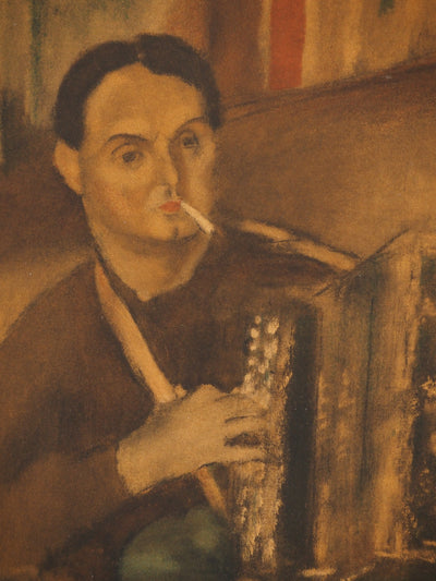 Jules PASCIN : L'accordeoniste, Lithographie originale (photo de détail 4) - Crédit photo : Galerie Art.Paris