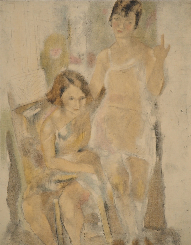 Jules PASCIN : Amitié féminine, Lithographie originale (photo de détail 2) - Crédit photo : Galerie Art.Paris