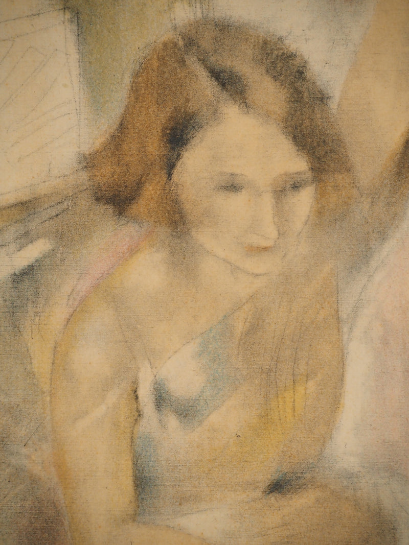 Jules PASCIN : Amitié féminine, Lithographie originale (photo de détail 4) - Crédit photo : Galerie Art.Paris