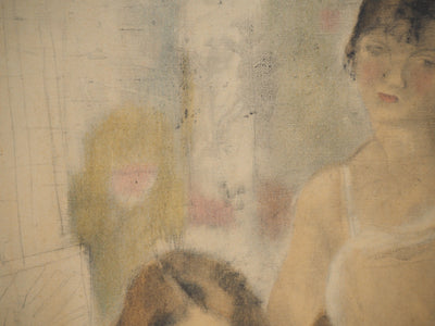 Jules PASCIN : Amitié féminine, Lithographie originale (photo de détail 5) - Crédit photo : Galerie Art.Paris