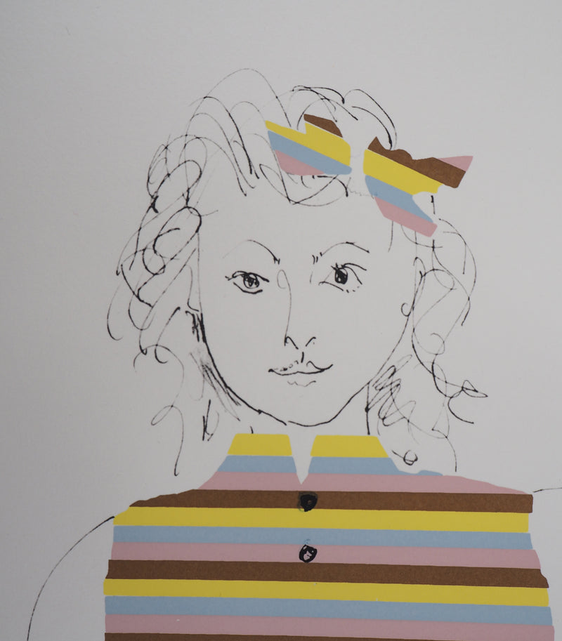 Pablo PICASSO (d’après) : Portrait d’une jeune fille, Lithographie signée
