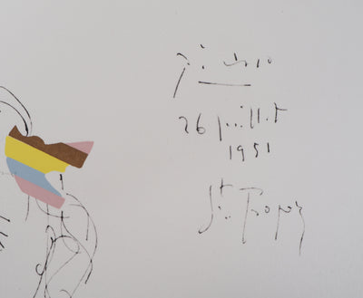 Pablo PICASSO (d’après) : Portrait d’une jeune fille, Lithographie signée