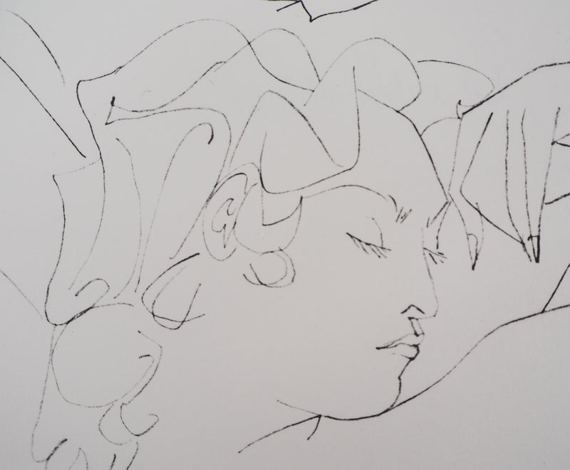 Pablo PICASSO (d’après) : Femme rêveuse, Lithographie
