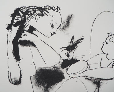 Pablo PICASSO (d’après) : Ange offrant un cadeau, Lithographie