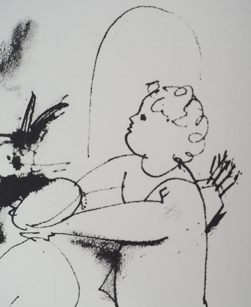 Pablo PICASSO (d’après) : Ange offrant un cadeau, Lithographie