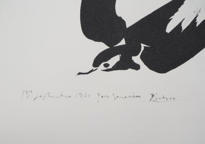 Pablo PICASSO (d’après) : Le vol d'oiseau, Lithographie signée
