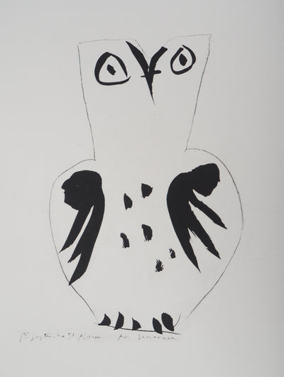 Pablo PICASSO (d’après) : Pichet chouette, Lithographie signée