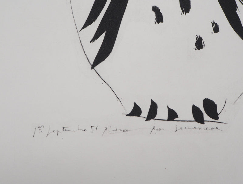 Pablo PICASSO (d’après) : Pichet chouette, Lithographie signée