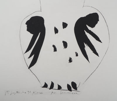 Pablo PICASSO (d’après) : Pichet chouette, Lithographie signée