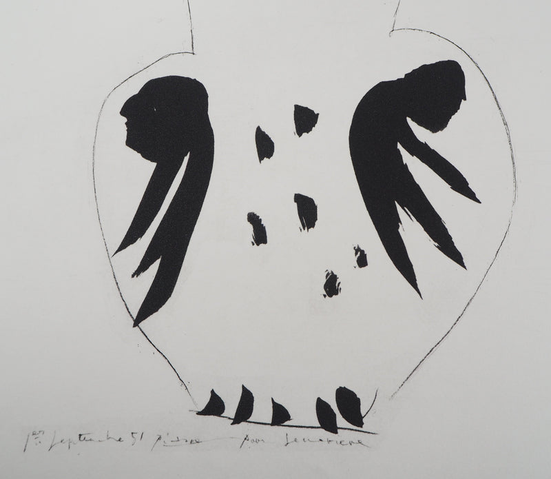 Pablo PICASSO (d’après) : Pichet chouette, Lithographie signée