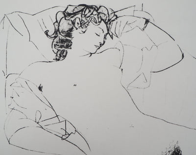 Pablo PICASSO (d’après) : Femme endormie se reposant, Lithographie