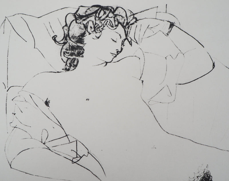 Pablo PICASSO (d’après) : Femme endormie se reposant, Lithographie