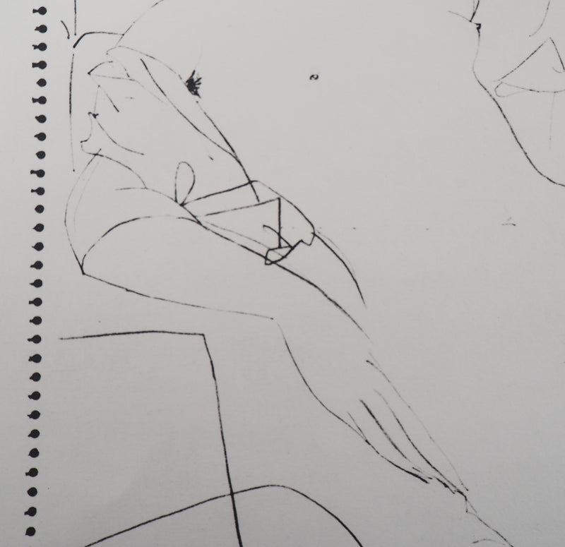 Pablo PICASSO (d’après) : Femme endormie se reposant, Lithographie